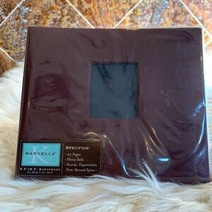 8.5” x 8.5” Chocolate Linen Scrapbook Marcella by K